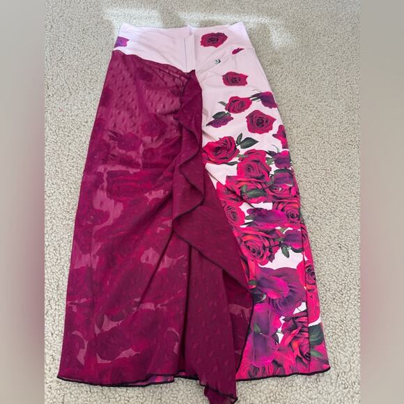 Argentine Tango Rose Dance Skirt Size Small - Picture 2 of 9